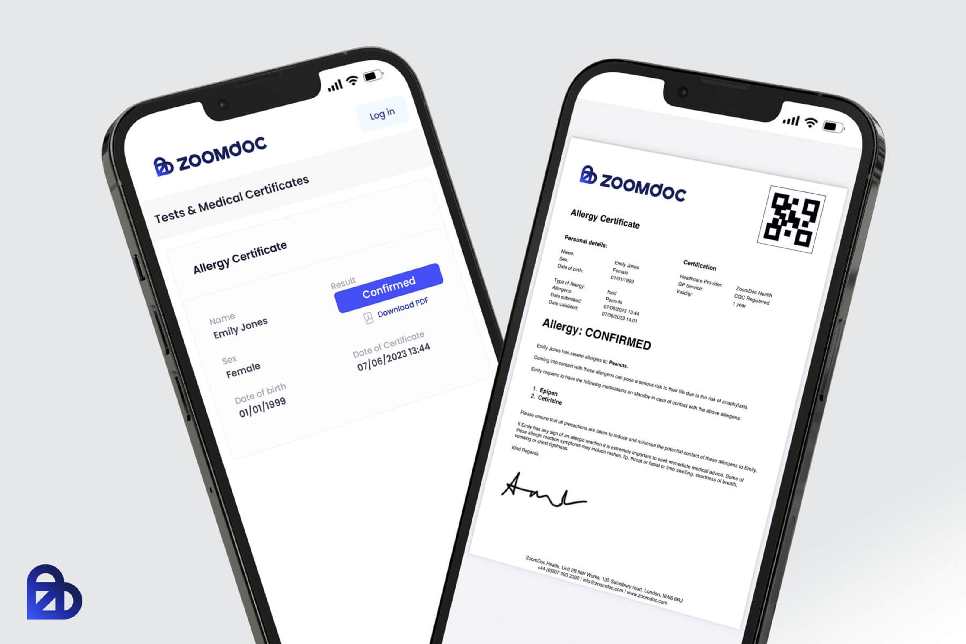 Allergy Certificate Doctor Signed Medical Certificate ZoomDoc